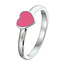 Blinckers Jewellery Huiscollectie BJ Ring 13.28673 Zilver met Roze Hart Maat 14,5