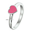 Blinckers Jewellery Huiscollectie BJ Ring 13.28673 Zilver met Roze Hart Maat 14,5