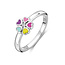 Blinckers Jewellery Huiscollectie BJ Ring 13.37853 Zilver met Bloem Zirkonia