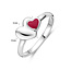 Blinckers Jewellery Huiscollectie BJ Ring 13.41977 Zilver Emaille Hartje Maat 15,5