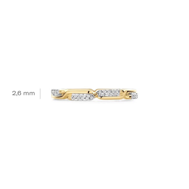 Blush Blush Ring 1256BZI/58 14k Bi-color Goud met Zirkonia Maat 58