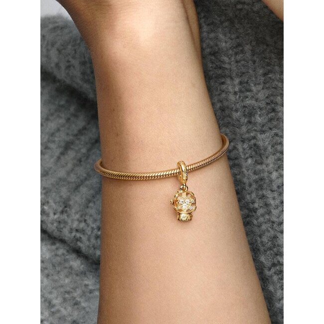 Pandora Pandora Bedel 762825C01 14k Geelgouden Plating Sneeuwbol