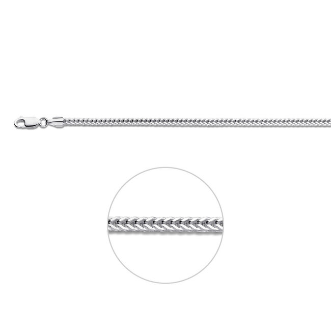 Blinckers Jewellery Huiscollectie BJ Collier 10.21153 Zilver Vossestaart 3.3mm 50cm