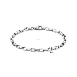 Blinckers Jewellery Huiscollectie BJ Armband 11.01818 Zilver Geoxideerd Ankerschakel  4.0mm 20cm