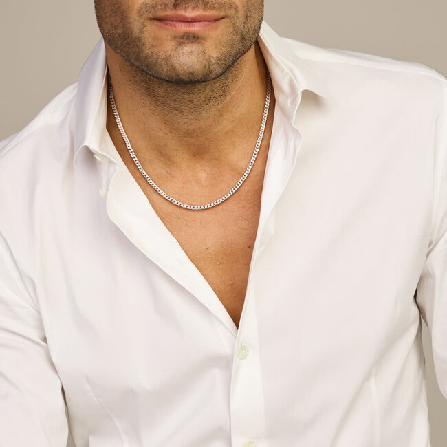 Blinckers Jewellery Huiscollectie BJ Collier 10.01792 Zilver Gourmette 3.5mm 50cm