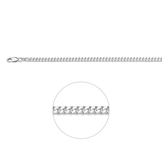 Blinckers Jewellery Huiscollectie BJ Collier 10.01792 Zilver Gourmette 3.5mm 50cm
