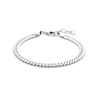 Blinckers Jewellery Huiscollectie BJ Armband 13.42347 Zilver Gourmette 5mm 17+3cm