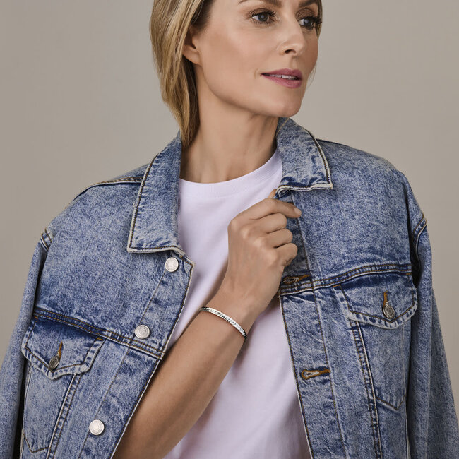 Blinckers Jewellery Huiscollectie BJ Armband 13.42347 Zilver Gourmette 5mm 17+3cm