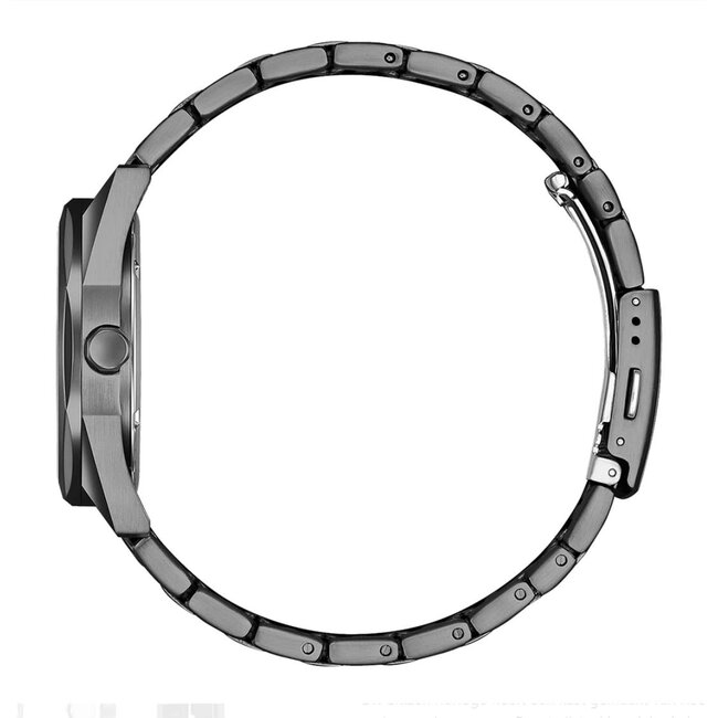 Citizen Citizen Horloge BM7625-80H Staal Eco-Drive 100M Waterdicht met Zwarte Wijzerplaat 38mm