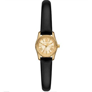 Michael Kors Michael Kors Horloge MK4901 Lexington Staal Quartz met Zwarte Leren Band 19mm