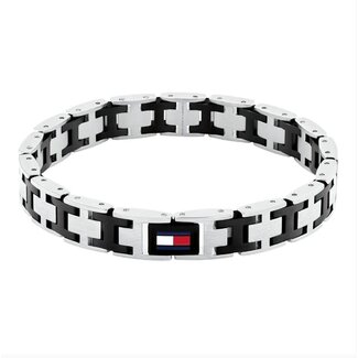 Tommy Hilfiger Tommy Hilfiger Armband TH2790684 H-Link Staal Bi Color Zwart 20cm
