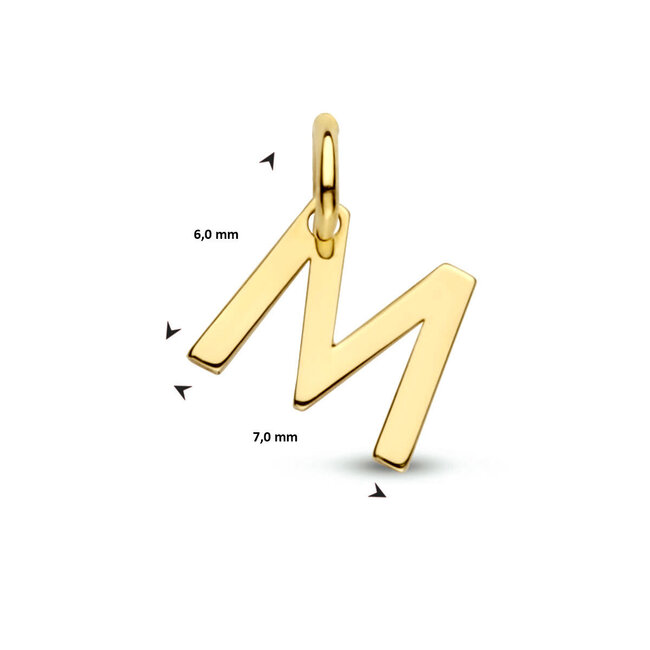 Blinckers Jewellery Huiscollectie BJ Hanger 40.23464 14k Geelgoud Letter M