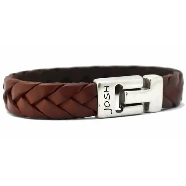 Josh Josh Armband  24353 Leer Bruin 21cm