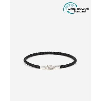 Buddha to Buddha Buddha to Buddha Armband J016BL E+ George Mini Zwart Leer Maat E+