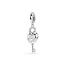 Swarovski Swarovski Hanger 5742957 Ydillia Zilverkleurige Plating Hart met Sleutel