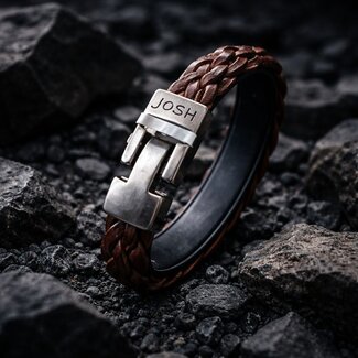 Josh Josh Armband 24456 Leer Bruin 21cm