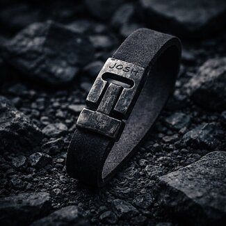 Josh Josh Armband 24933 Leer Zwart 23cm
