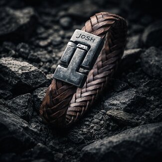 Josh Josh Armband 24832 Leer Bruin 23cm