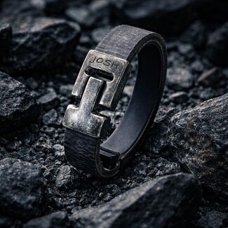 Josh Josh Armband 24933 Leer Blauw 23cm