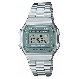 Casio Casio Horloge A168WA-3AYES Vintage Staal Digitaal Mint Groen