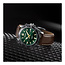 Seiko Seiko Horloge SKA791P1 Staal Kinetic 100m Waterdicht met Groen Wijzerplaat en Bruin Leren Horlogeband 43mm