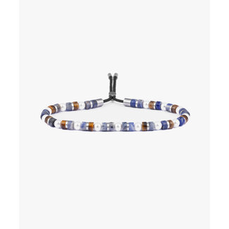 Pig & Hen Pig & Hen Armband P48-266714-M Brontide 4mm Adjustable Miyazaki Zwart Maat M