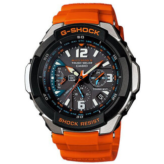 Casio G-Shock Casio G-Shock Horloge GW-3000M-4AER Gravitymaster Staal Analoog Solar Waterdichtheid 200 m Oranje Rubberen Band  52mm