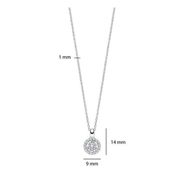 Ti Sento Milano Ti Sento Collier 34123ZI/42 Zilver met Zirkonia 38-48cm