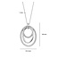 Ti Sento Milano Ti Sento Collier 34127ZI/40 Zilver met Drie Ovale Ringen et Zirkonia 40-50cm