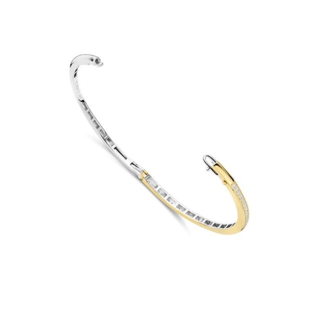 Ti Sento Milano Ti Sento Armband 2889ZY Bangle Zilver met Geelgouden Plating en Zirkonia 60mm