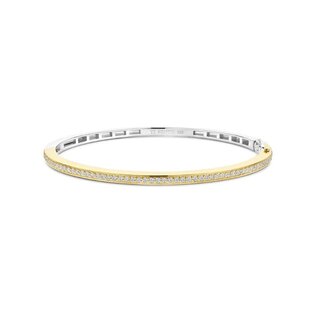 Ti Sento Milano Ti Sento Armband 2889ZY Bangle Zilver met Geelgouden Plating en Zirkonia 60mm