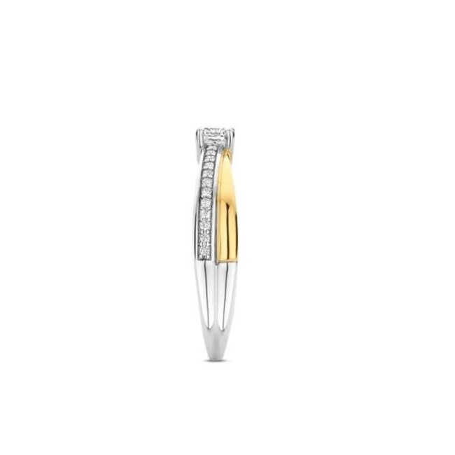 Ti Sento Milano Ti Sento Ring 12374ZY/56 Zilver Bi-color met Zirkonia Maat 56