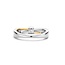 Ti Sento Milano Ti Sento Ring 12374ZY/56 Zilver 14k Gold Plated Dubbel met Zirkonia Maat 56