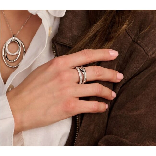 Ti Sento Milano Ti Sento Ring 12422ZI/54 Zilver met Zirkonia Maat 54