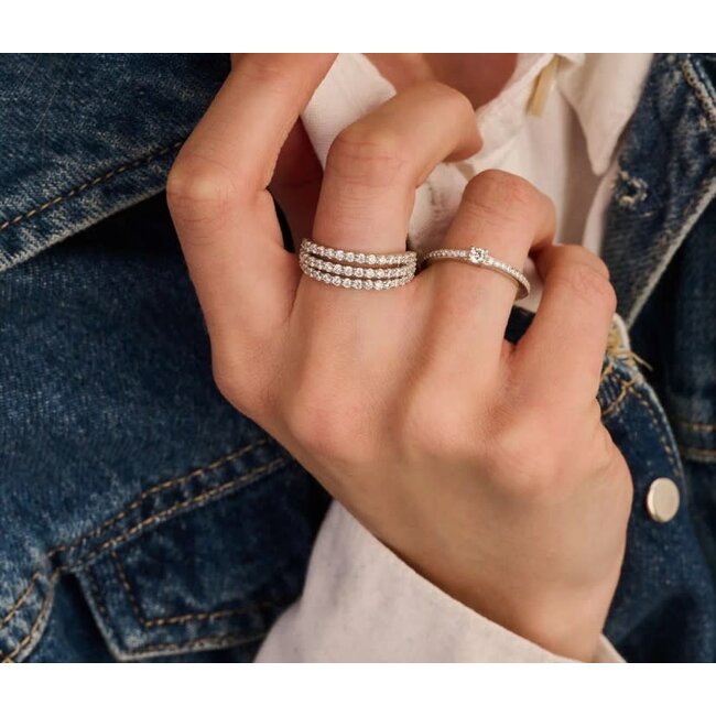 Ti Sento Milano Ti Sento Ring 12426ZI/54 Zilver met Zirkonia Maat 54