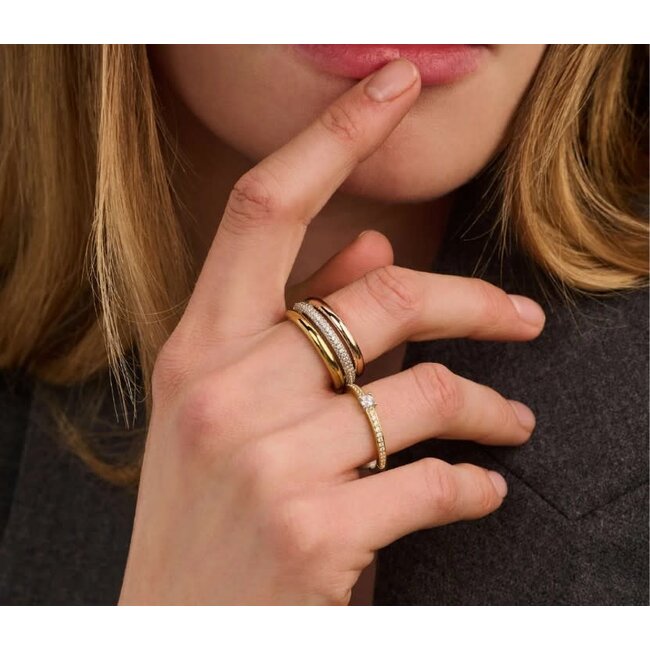 Ti Sento Milano Ti Sento Ring 12427TZ/54 Zilver met Tri-color en Zirkonia Maat 54