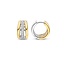 Ti Sento Milano Ti Sento Oorbellen 78010ZY Zilver met Geelgouden Pleting Drie Ringetjes met Zirkonia 14mm