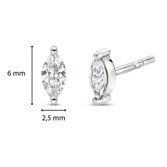 Ti Sento Milano Ti Sento Oorbellen 7928ZI Zilver Gerhodineerd met Zirkonia