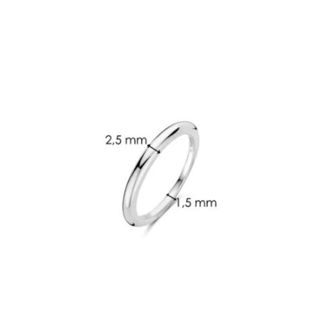 Ti Sento Milano Ti Sento Ring 12317SI/54 Zilver Gerhodineerd Glad Maat 54