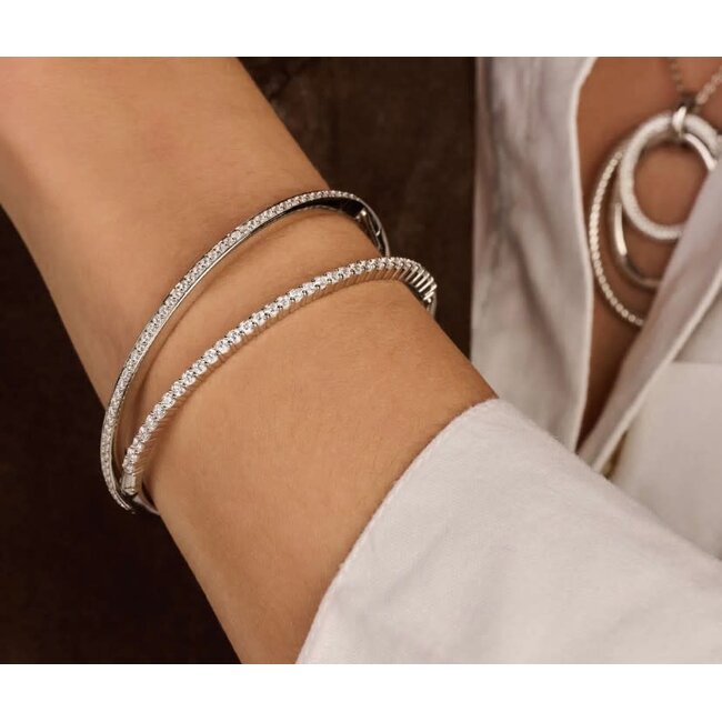 Ti Sento Milano Ti Sento Armband 2889ZI Zilver met Zirkonia 60mm