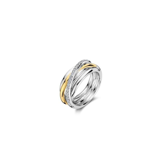 Ti Sento Milano Ti Sento Ring 12318ZY/56 Zilver Bi-color met Zirkonia's Maat 56