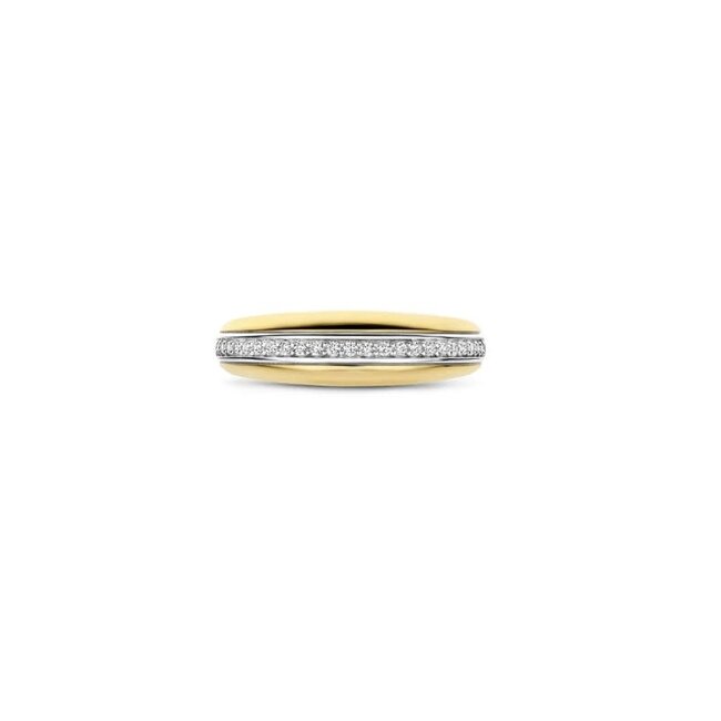 Ti Sento Milano Ti Sento Ring 12406ZY/56 Zilver met Geelgouden Plating Maat 56
