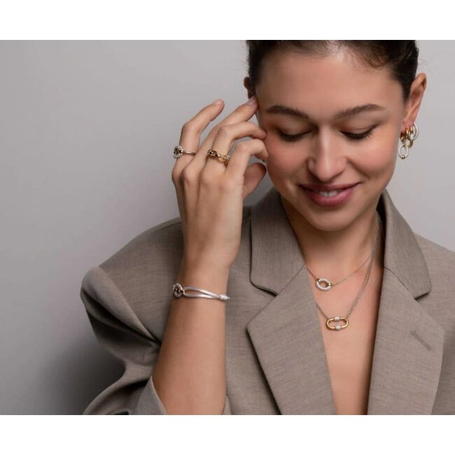 Ti Sento Milano Ti Sento Ring 12292ZY/52 Zilver Bi-color Maat 52