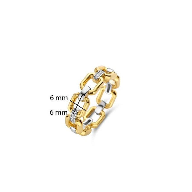 Ti Sento Milano Ti Sento Ring 12292ZY/52 Zilver Bi-color Maat 52