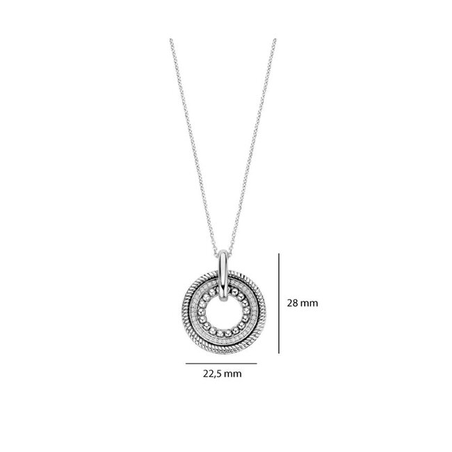Ti Sento Milano Ti Sento Collier 6860ZI Zilver met Zirkonia 38-48cm