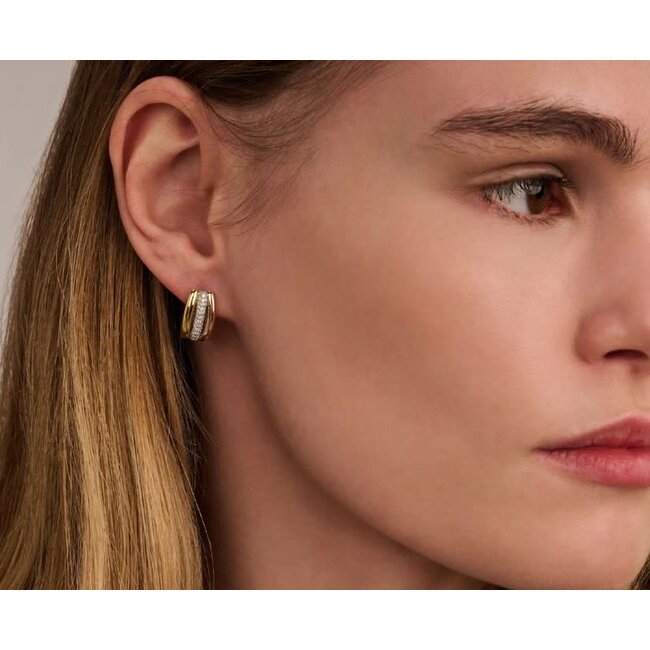 Ti Sento Milano Ti Sento Oorbellen 78072TZ Zilver Tri-color 15.5mm