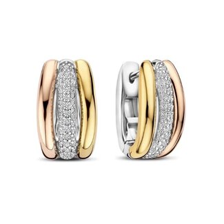 Ti Sento Milano Ti Sento Oorbellen 78072TZ Zilver Tri-color 15.5mm