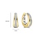 Ti Sento Milano Ti Sento Oorbellen 78049ZY Zilver met Geelgouden Plating en Zirkonia 6mm x 16mm