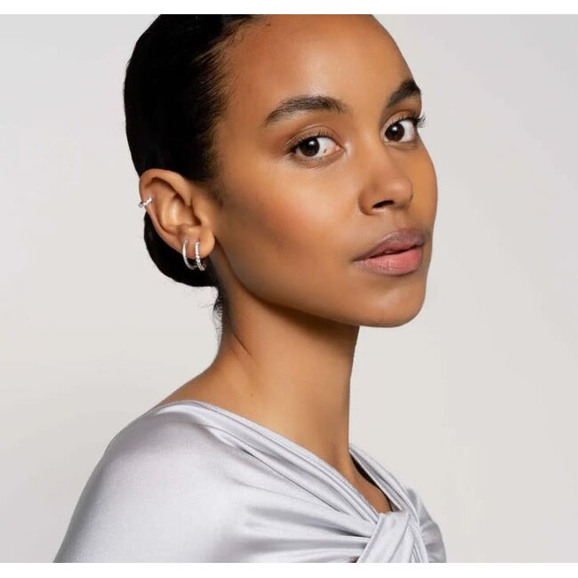 Ti Sento Milano Ti Sento Oorbellen 7955ZI Zilver met Zirkonia 9mm x 2mm