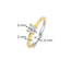 Ti Sento Milano Ti Sento Ring 12367ZY/52 Zilver met 14k Geelgouden Plating Zirkonia Maat 52
